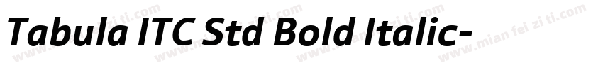 Tabula ITC Std Bold Italic字体转换